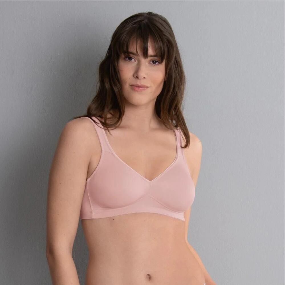 Rosa Faia Women's 38A Pink Twin Soft Wireless T Shirt Bra Comfort Luxury D2-2